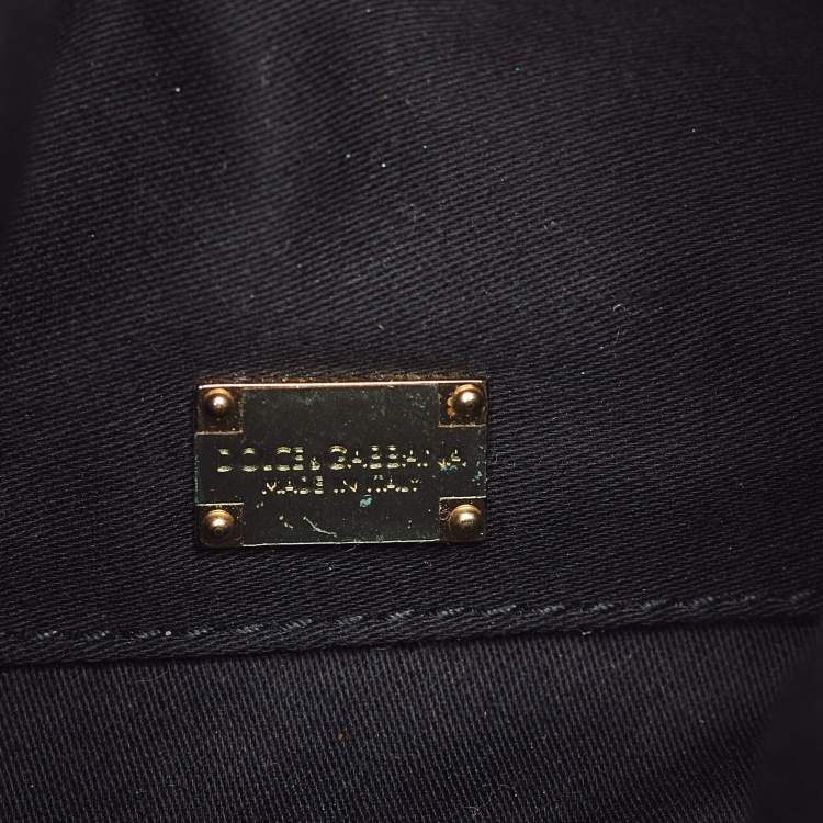 Pre Owned Dolce & Gabbana Brown/Beige Leopard Print Coated Canvas Chain Bag