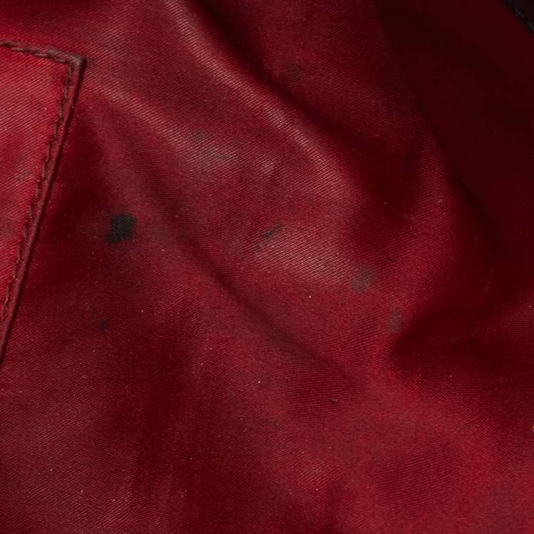 Pre Owned Dolce & Gabbana Black Pleated Leather Chain Clutch