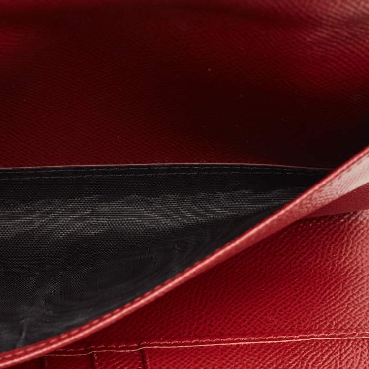 Pre Owned Dolce & Gabbana Miss Sicily Red Leather Wallet on Chain