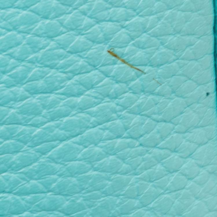 مملوكة مسبقًا حقيبة دولتشي أند غابانا مس سيسيلي كبيرة يد علوية جلد أزرق أكوا