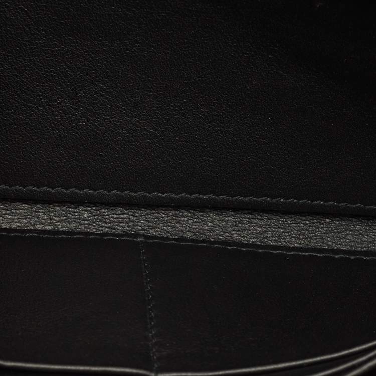 Pre Owned Dolce & Gabbana Yellow Patent Leather Flap Continental Wallet