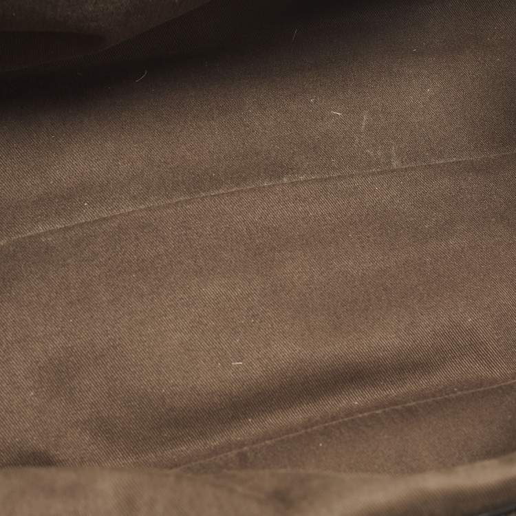 Pre Owned حقيبة إطار جلد أسود بجيب قفل دولتشي أند غابانا