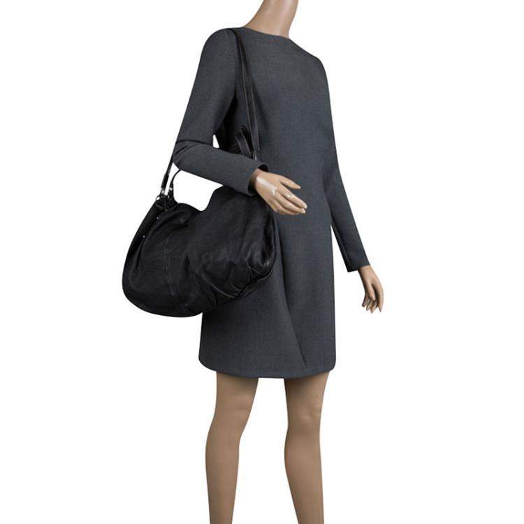 Pre Owned Dolce & Gabbana Black Leather Miss Night and Day Hobo