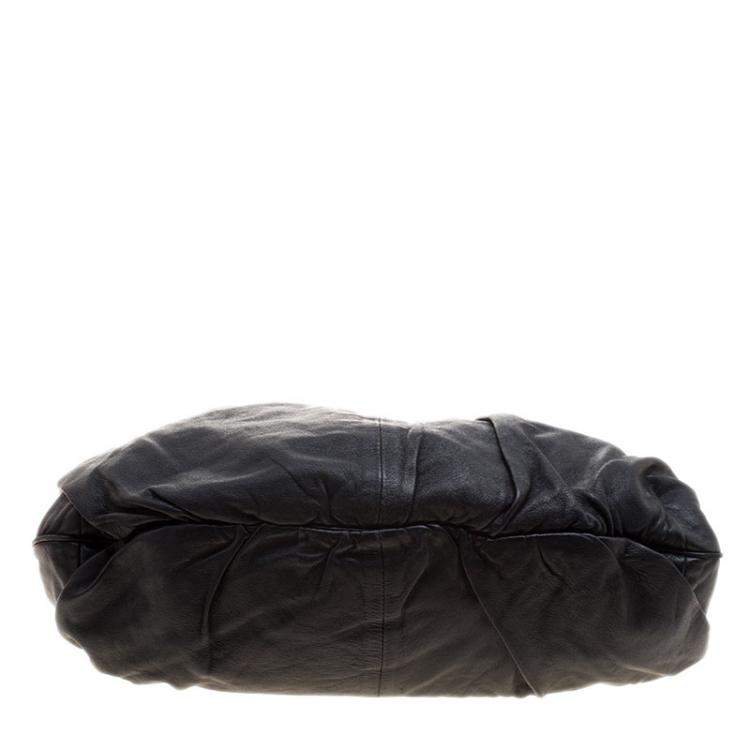 Pre Owned Dolce & Gabbana Black Leather Miss Night and Day Hobo