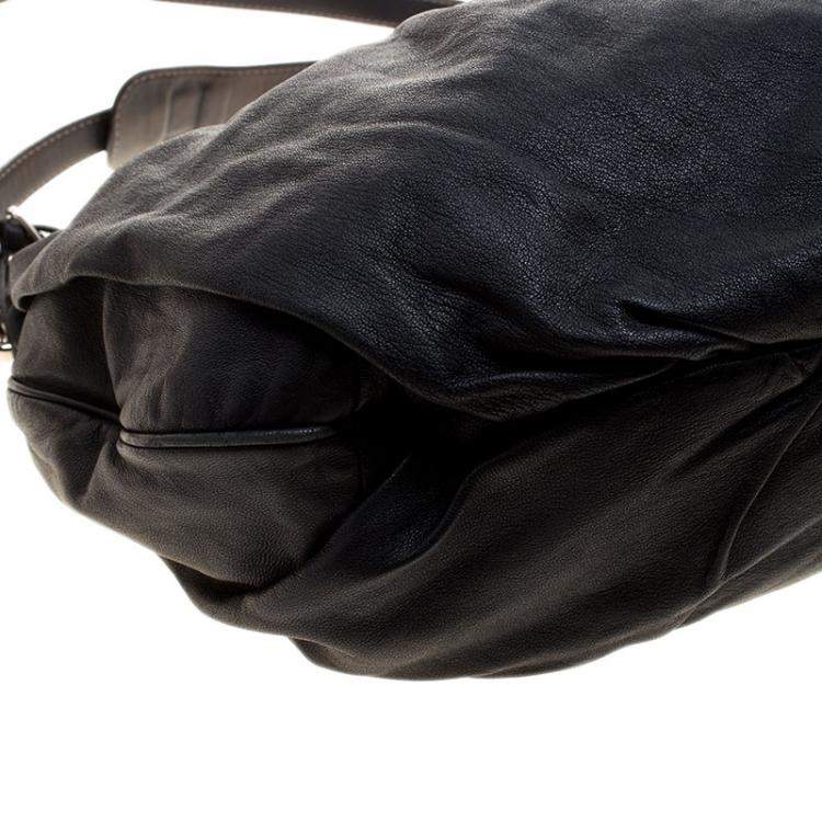 Pre Owned Dolce & Gabbana Black Leather Miss Night and Day Hobo