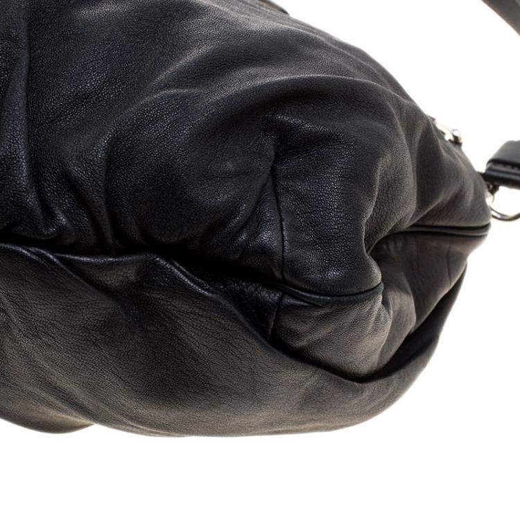 Pre Owned Dolce & Gabbana Black Leather Miss Night and Day Hobo