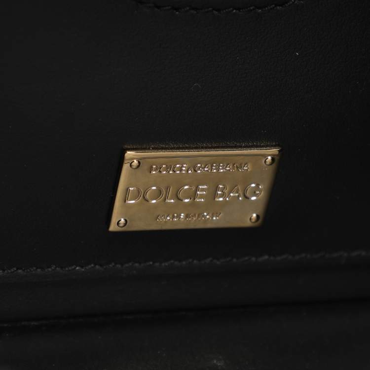 Pre Owned حقيبة كلتش دولتشي أند غابانا صندوقية دانتيل أسود