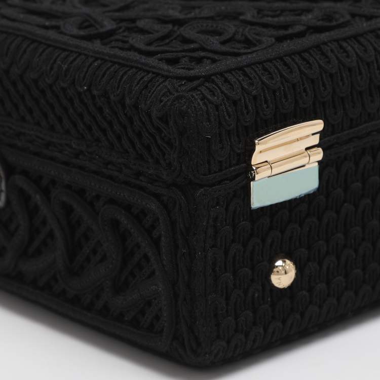 Pre Owned حقيبة كلتش دولتشي أند غابانا صندوقية دانتيل أسود