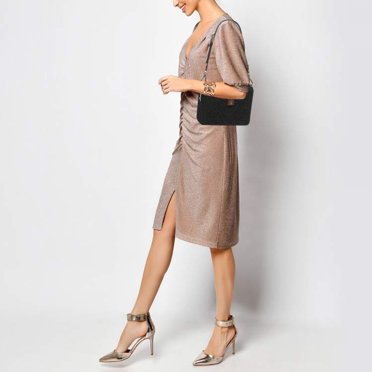 Pre Owned حقيبة كلتش دولتشي أند غابانا صندوقية دانتيل أسود