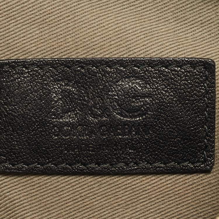 Pre Owned Dolce & Gabbana Lily Glam Multicolor Quilted Fabric and Leather Crossbody Bag