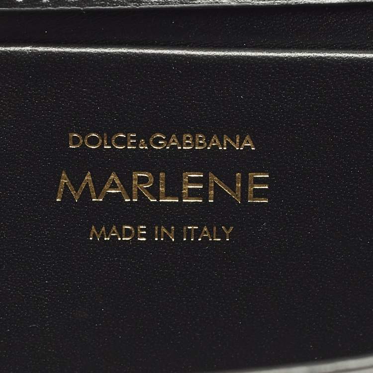 Pre Owned Dolce & Gabbana Marlene City Mini Black Leather Shoulder Bag