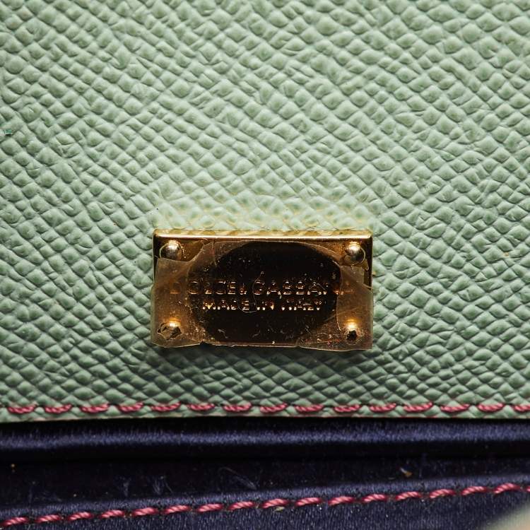 Pre Owned Dolce & Gabbana Miss Sicily Multicolor Crocodile and Python Top Handle Bag