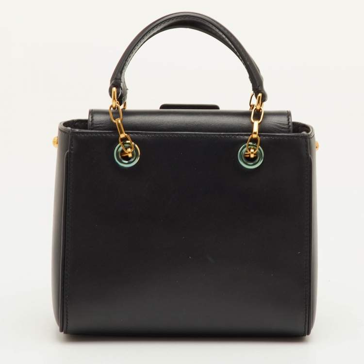 Pre Owned Dolce & Gabbana DG Girls Black Leather Tote