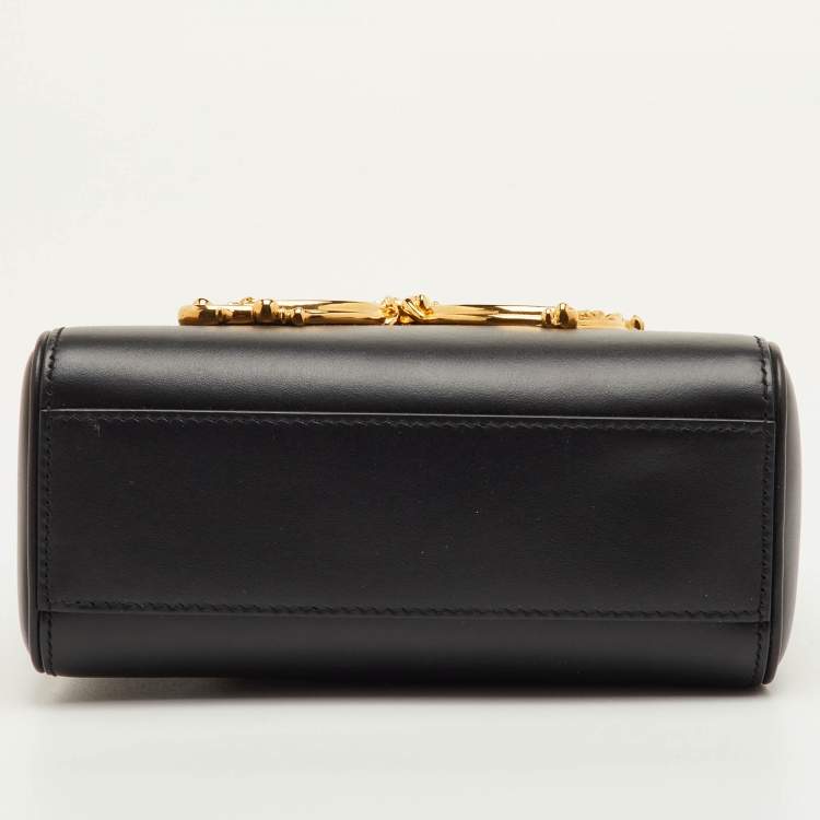 Pre Owned Dolce & Gabbana DG Girls Black Leather Tote