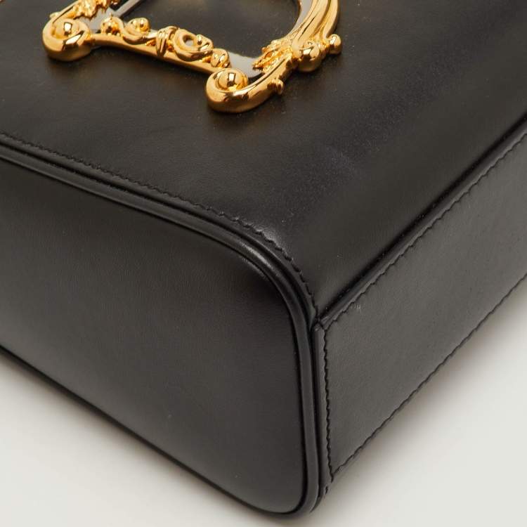 Pre Owned Dolce & Gabbana DG Girls Black Leather Tote