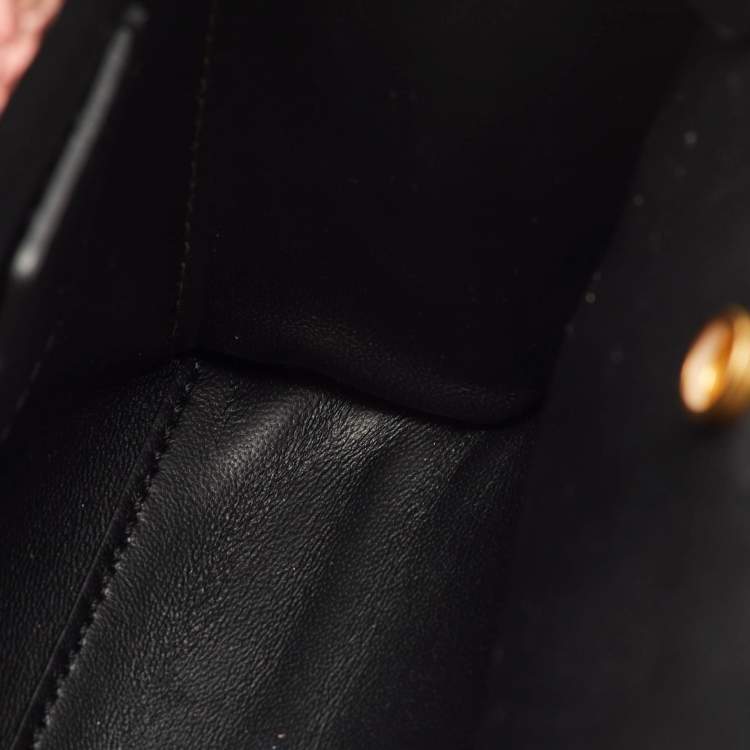 Pre Owned Dolce & Gabbana Sicily 58 Pink/Beige Python Top Handle Bag