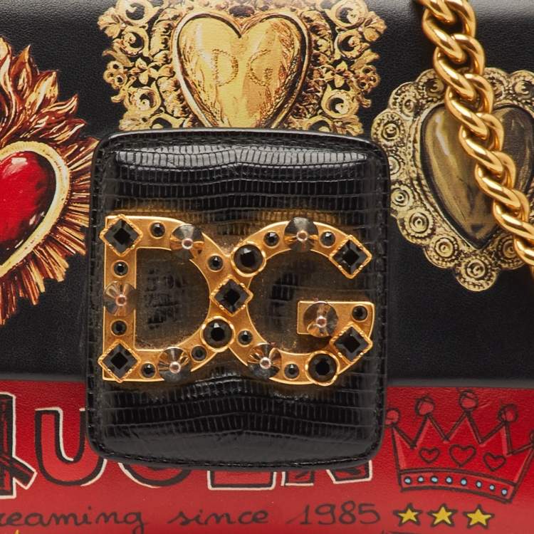 Pre Owned Dolce & Gabbana DG Millennials Multicolor Leather Shoulder Bag