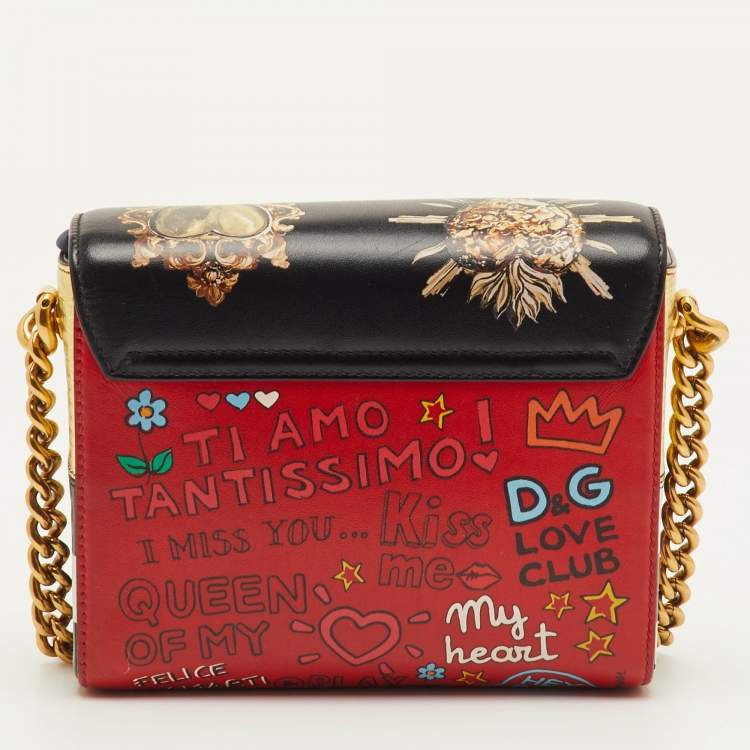 Pre Owned Dolce & Gabbana DG Millennials Multicolor Leather Shoulder Bag