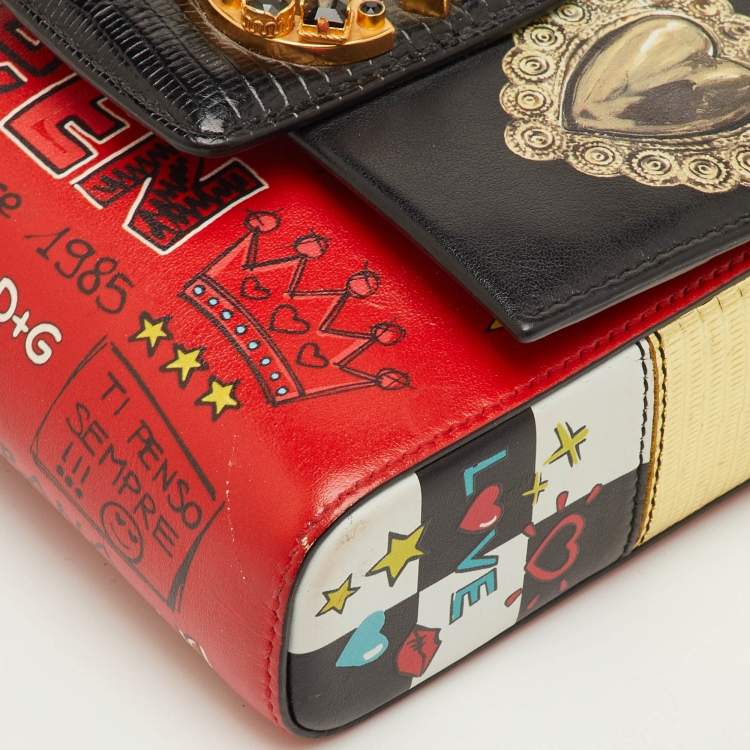 Pre Owned Dolce & Gabbana DG Millennials Multicolor Leather Shoulder Bag