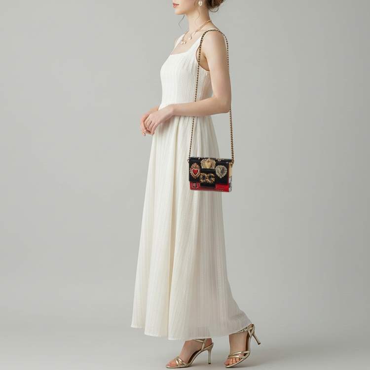 Pre Owned Dolce & Gabbana DG Millennials Multicolor Leather Shoulder Bag