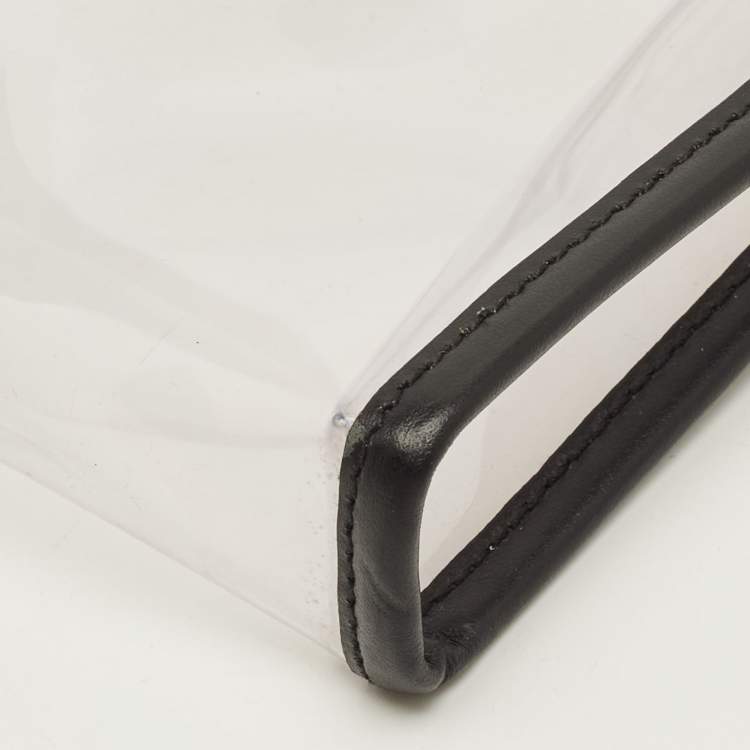 Pre Owned Dolce & Gabbana Black/Clear PVC and Leather Travel Pouch