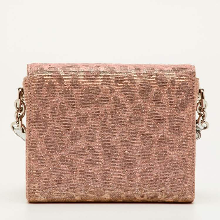 Pre Owned Dolce & Gabbana DG Millennials Mini Metallic Lurex Fabric Crossbody Bag