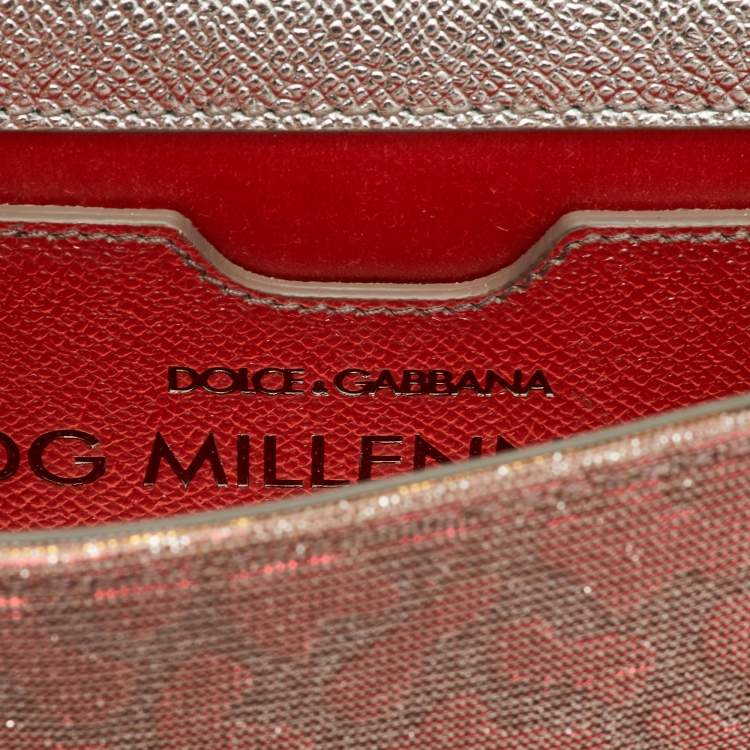 Pre Owned Dolce & Gabbana DG Millennials Mini Metallic Lurex Fabric Crossbody Bag