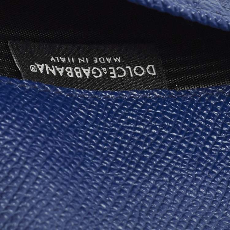 Pre Owned Dolce & Gabbana Miss Sicily Von Multicolor Majolica Print Leather Wallet on Chain