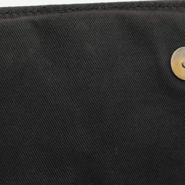 Pre Owned Dolce & Gabbana Nina Brown/Black Leopard Print Coated Canvas Chain Clutch