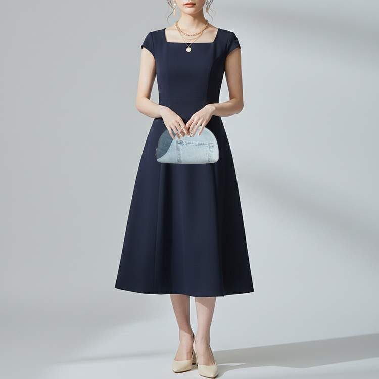 Pre Owned Dolce & Gabbana DG Girls Blue Patchwork Denim Make-Up Bag