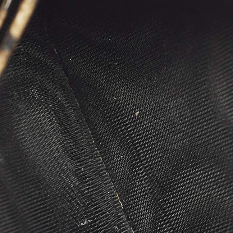 Pre Owned Dolce & Gabbana Brown/Black Leopard Print Coated Canvas Card Holder