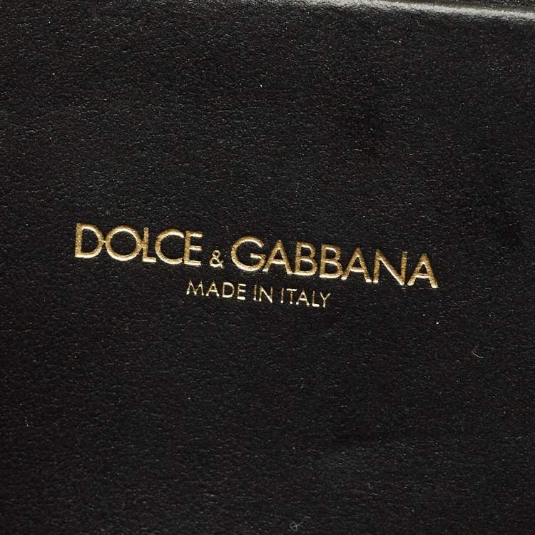 Pre Owned حقيبة خصر دولتشي أند غابانا حزام ديفوشيون جلد ذهبي