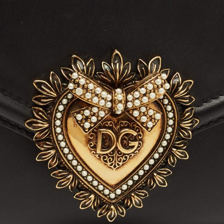 Pre Owned حقيبة خصر دولتشي أند غابانا حزام ديفوشيون جلد ذهبي