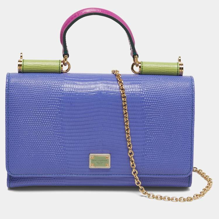 مملوكة مسبقًا حقيبة كلتش دولتشي أند غابانا DG جلد أصفر ديسكو