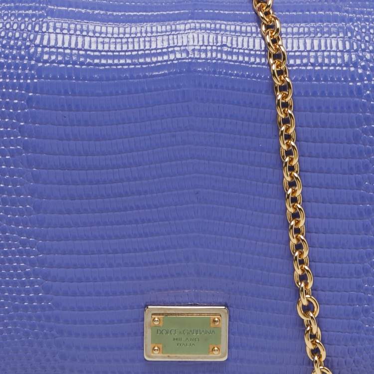 مملوكة مسبقًا حقيبة كلتش دولتشي أند غابانا DG جلد أصفر ديسكو