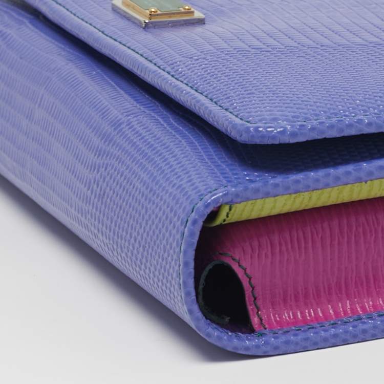 مملوكة مسبقًا حقيبة كلتش دولتشي أند غابانا DG جلد أصفر ديسكو