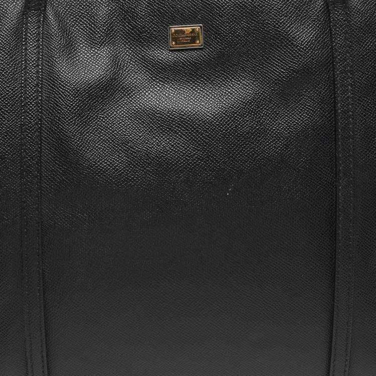 Pre Owned Dolce & Gabbana Miss Escape Zip Black Leather Tote
