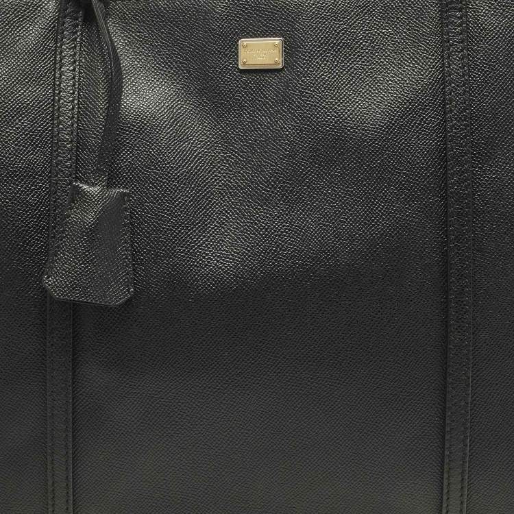 Pre Owned Dolce & Gabbana Miss Escape Zip Black Leather Tote