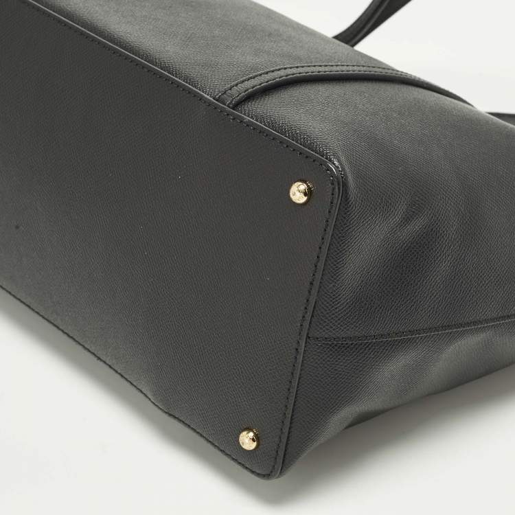 Pre Owned Dolce & Gabbana Miss Escape Zip Black Leather Tote