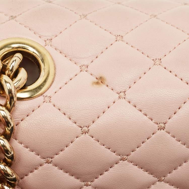 Pre Owned Dolce & Gabbana DG Millennials Pink Quilted Leather Shoulder Bag