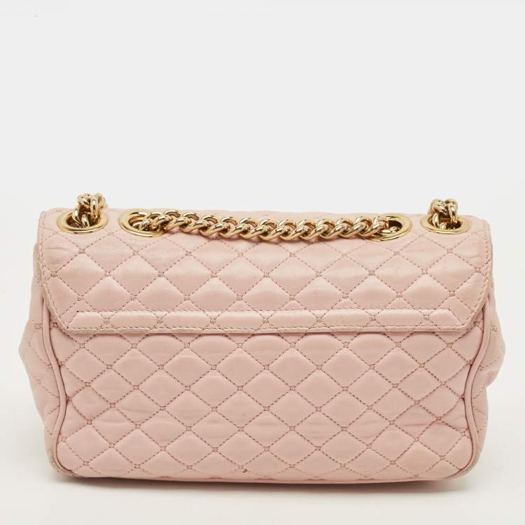 Pre Owned Dolce & Gabbana DG Millennials Pink Quilted Leather Shoulder Bag