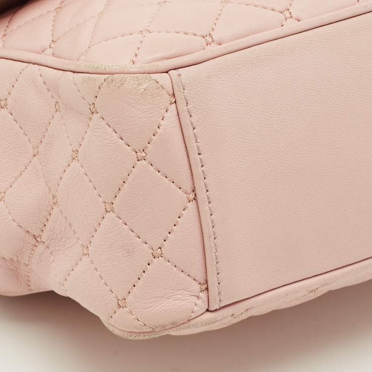 Pre Owned Dolce & Gabbana DG Millennials Pink Quilted Leather Shoulder Bag