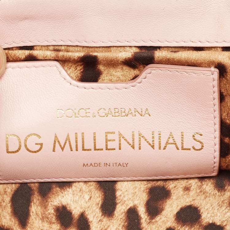 Pre Owned Dolce & Gabbana DG Millennials Pink Quilted Leather Shoulder Bag