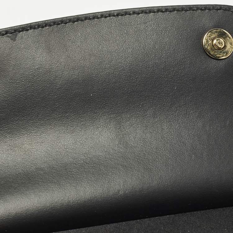 Pre Owned Dolce & Gabbana Miss Sicily Micro Black Patent Leather Crossbody Bag