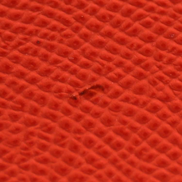 Pre Owned Dolce & Gabbana Orange Leather Flap Continental Wallet