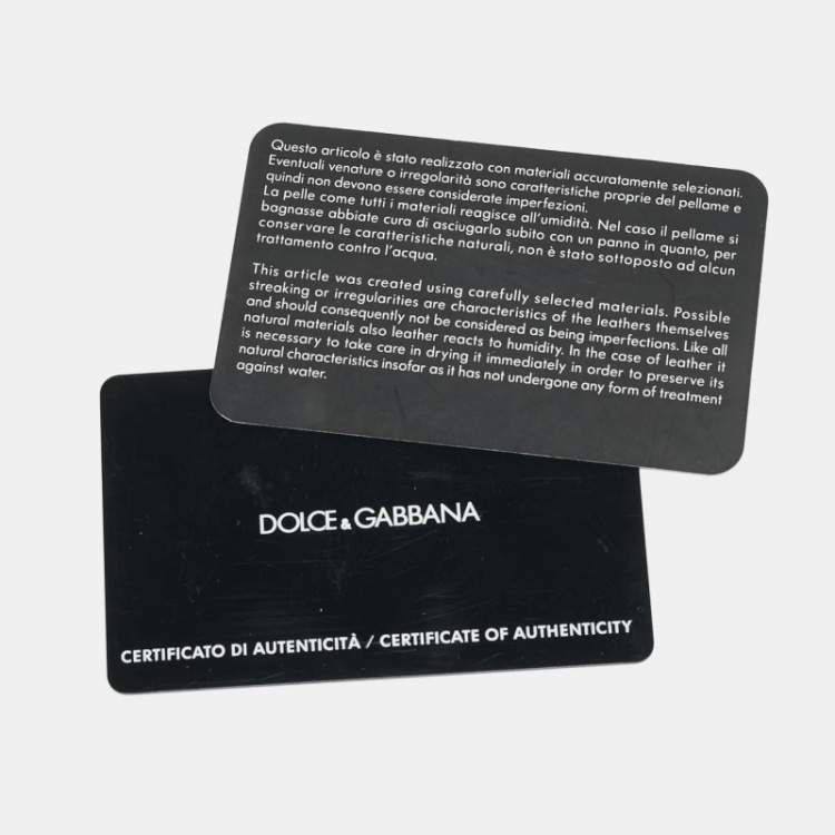 Pre Owned Dolce & Gabbana Miss Sicily Pink/Green Leather Wallet on Chain