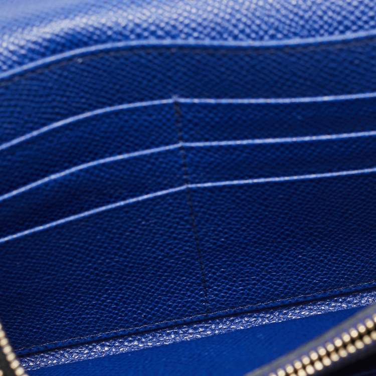 Pre Owned Dolce & Gabbana Miss Sicily Indigo Blue Leather Wallet on Chain