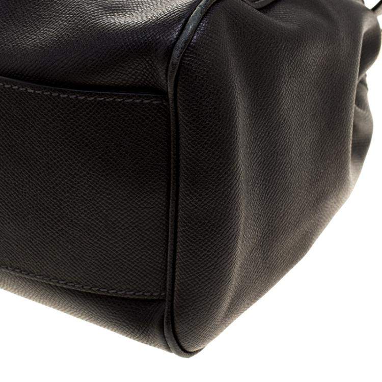 Pre Owned Dolce & Gabbana Black Leather Large Miss Sicily Tote