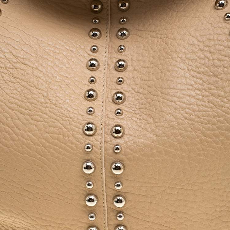 Pre Owned Dolce & Gabbana Beige Leather and Snakeskin Hobo