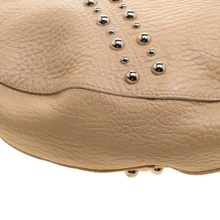 Pre Owned Dolce & Gabbana Beige Leather and Snakeskin Hobo